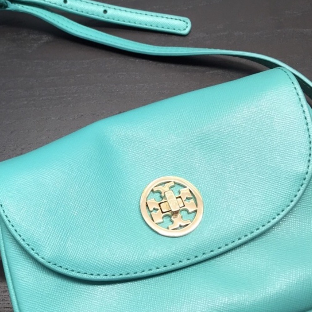 Tory aqua crossbody mini